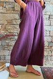 Santos Cushion Cotton Quirky Pant Aubergine?